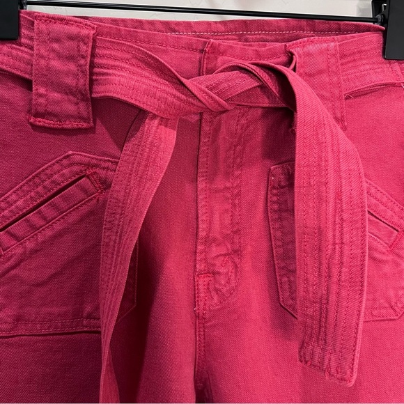 Mother Jeans The Tie Patch Looker Red Skinny Slim Fruit Punch Pants Holiday - Picture 4 of 16